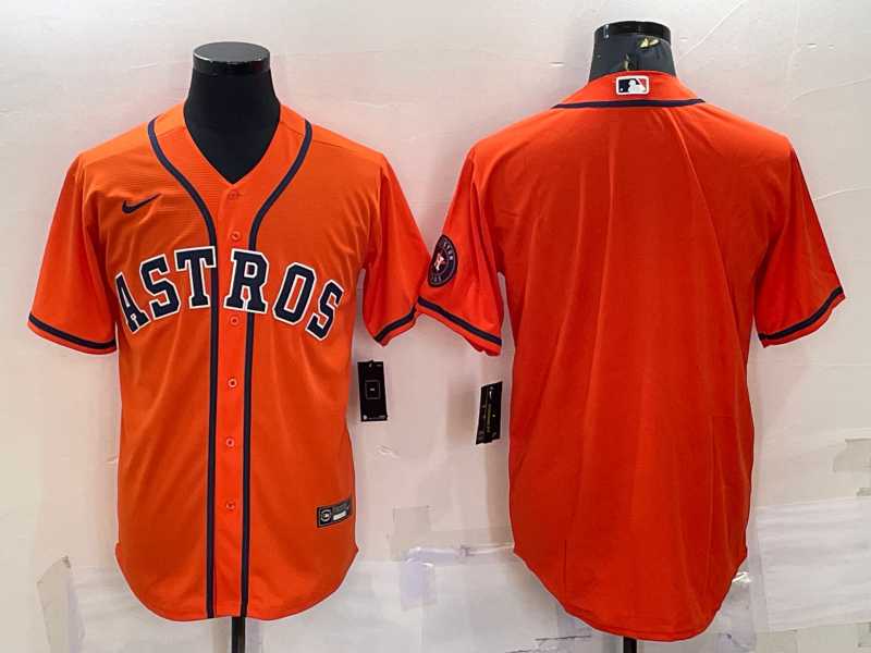 Men%27s Houston Astros Blank Orange With Patch Stitched MLB Cool Base Nike Jersey->houston astros->MLB Jersey